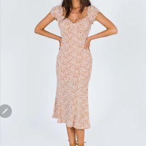 Princess Polly Floral Midi Dress Size 4